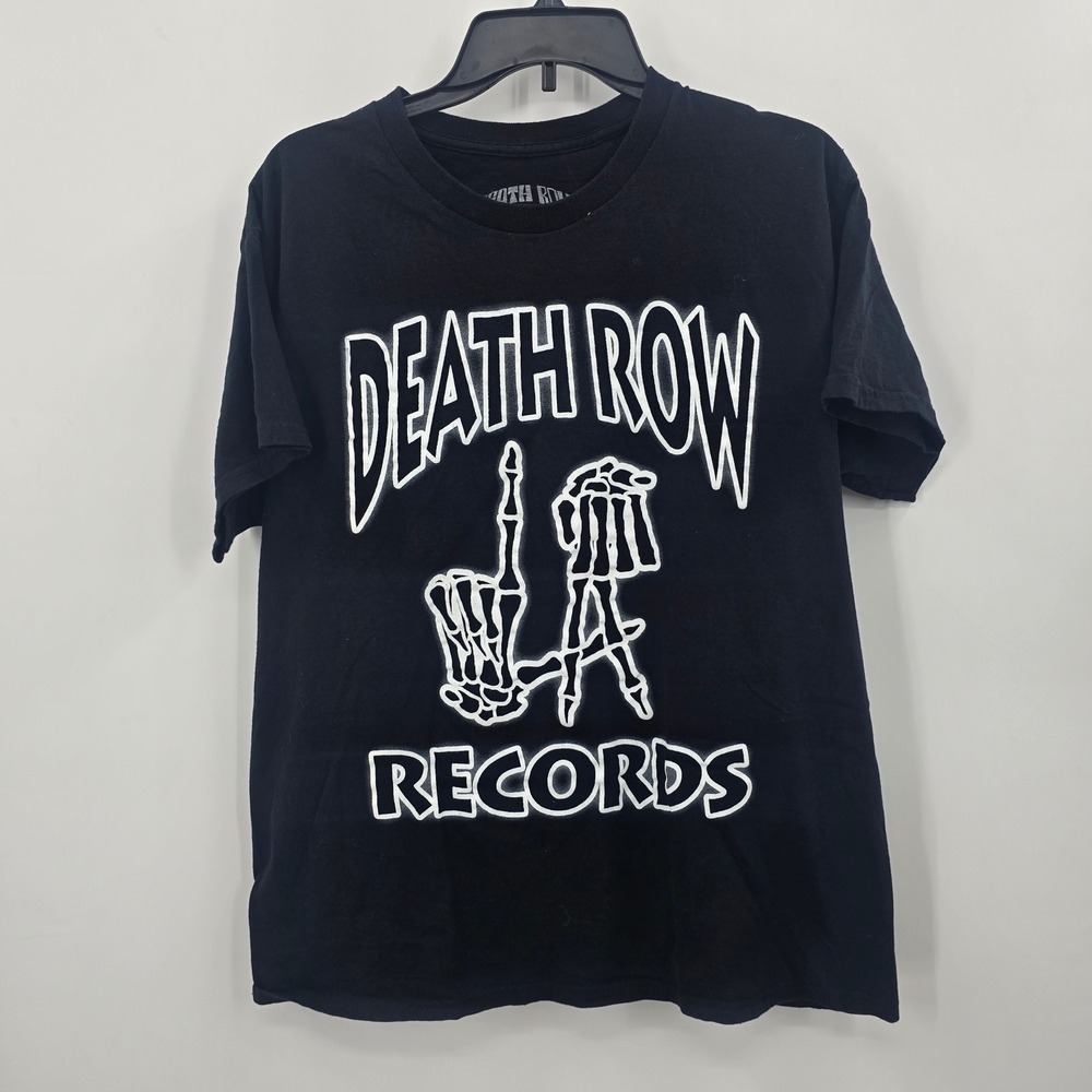 Death Row Records T-Shirt Mens Large LA Skeleton Hand Graphic Hip Hop